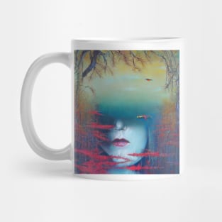 landscape with misterious face Mug